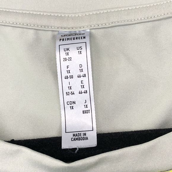 Adidas Womens Active,Yoga, Athletic Tee Shirt Tropical Plus Sz 1X Green & White - Picture 6 of 7